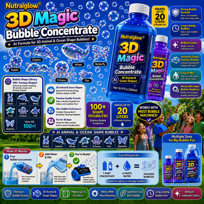 123® Super 3D Magic Bubble Concentrate —— Animal & Ocean Fantasy Theme