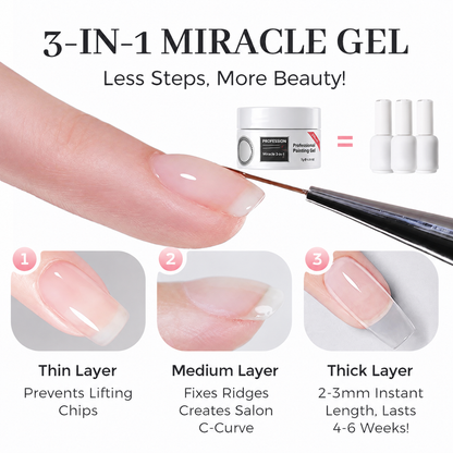 🎉Buy 3 and get 5 free💅Miracle 3-in-1 Nail Base & Builder Gel - Your Ultimate Nail Transformation!