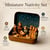 Purevivaa Mini Nativity Scene Set with Storage Box – Hand Painted Christmas Religious Figurines Decoration