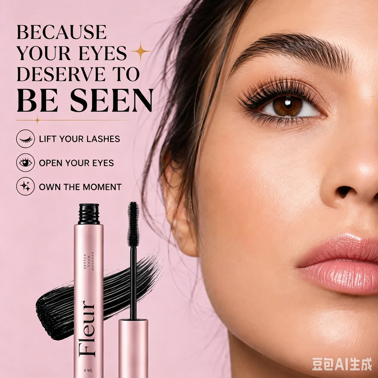 Fleur Lash Growth Mascara – Clump-Free Volume, Longer-Looking Lift & Lash Conditioning Care