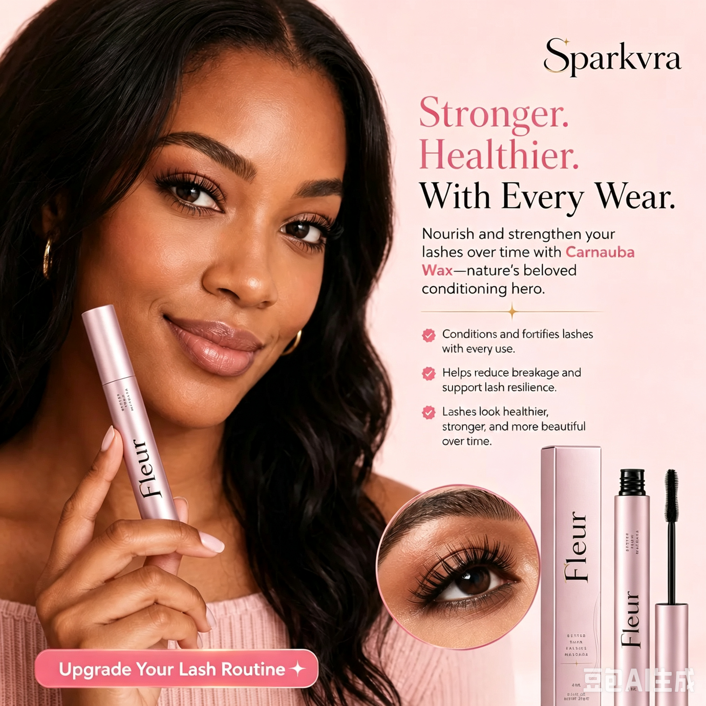 Fleur Lash Growth Mascara – Clump-Free Volume, Longer-Looking Lift & Lash Conditioning Care